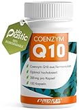 Q10 Kapseln hochdosiert 120x mit 200mg Coenzym Q10 pro Kapsel - hochwertiges Coenzym Q10 (vegan) aus Fermentation - laborgeprüft mit Zertifikat - 100% vegan - Vorrat für 4 Monate