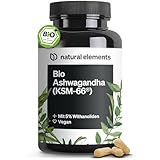 Bio-Ashwagandha – KSM-66 Premiumrohstoff (180 Kapseln mit überdurchschnittlicher Reichweite) – 5% Withanolid-Gehalt – laborgeprüft, vegan und hochdosiert
