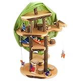 Decor-Spielzeug 'Baumhaus Traum' ca. 60 cm groß - mit viel Zubehör und inkl. Filzpüppchen - Puppenhaus Holzspielzeug