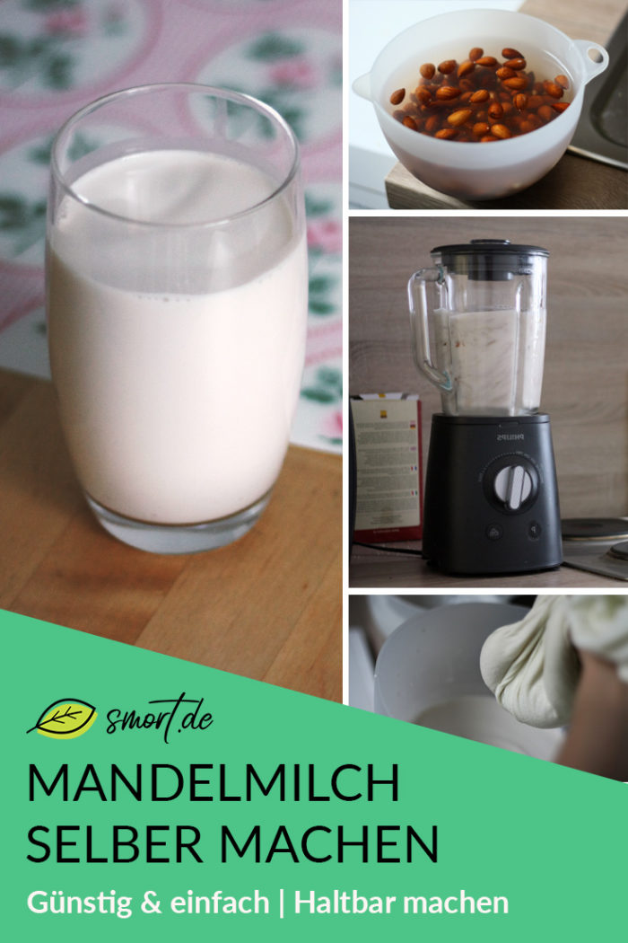 Rezept für Mandelmilch selber machen und haltbar machen