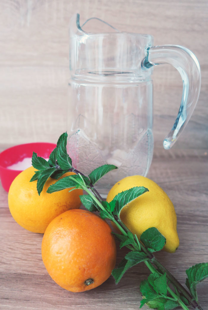 Erfrischend & gesund: Limonade selber machen ohne Zucker mit Orangen & Zitronen- schnell & einfach #diy #zuckerfrei #abnehmen #diät #gesundheit